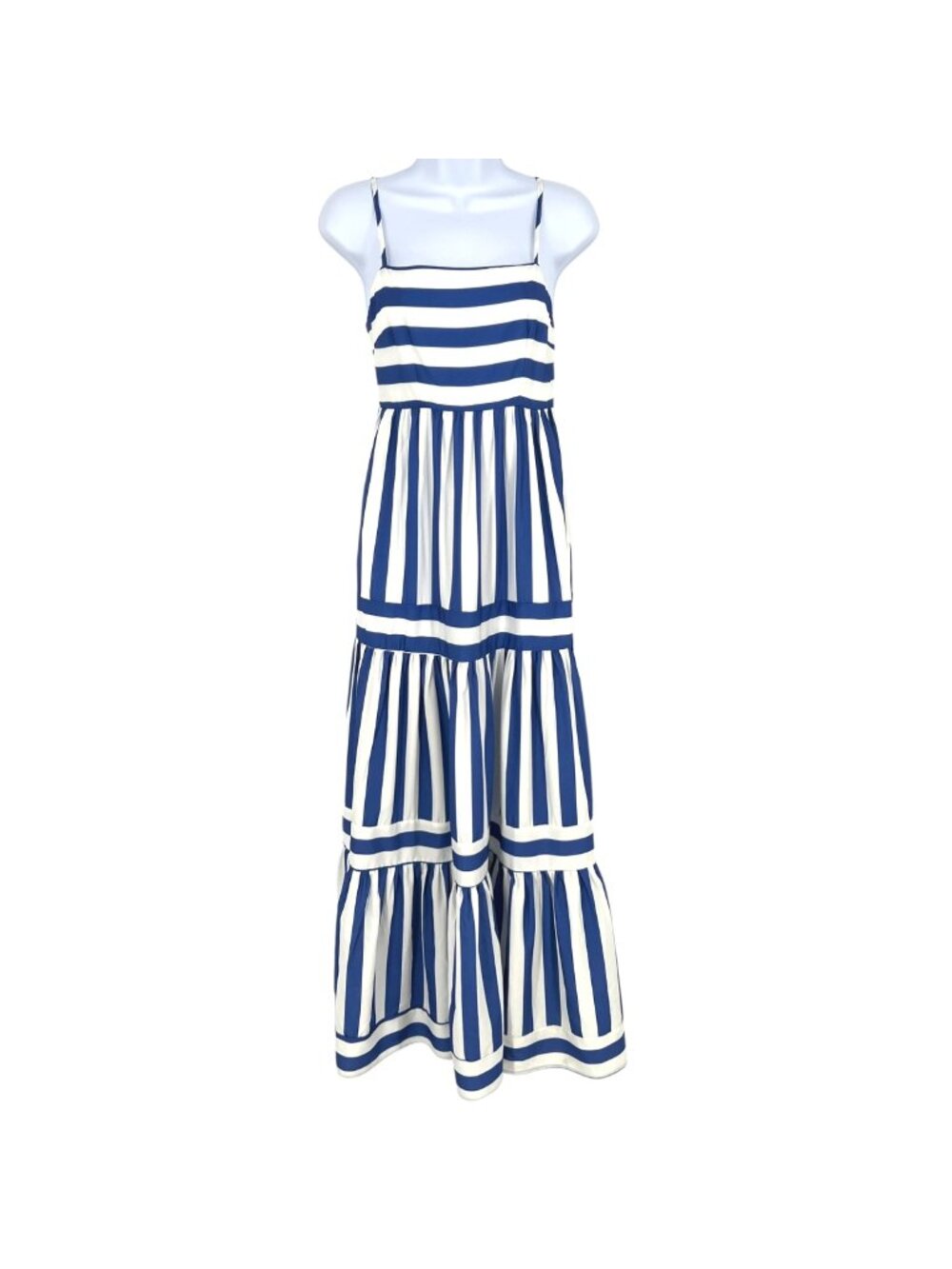 Urban Daizy Square Neck Striped Maxi Dress Smocked Sleeveless Size Medium NWT